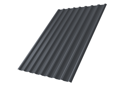 Профнастил С20R 0,5 Satin RAL 7024 мокрый асфальт