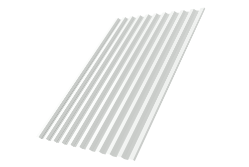 Профнастил С21 R 0,5 Satin RAL 9003 сигнальный белый