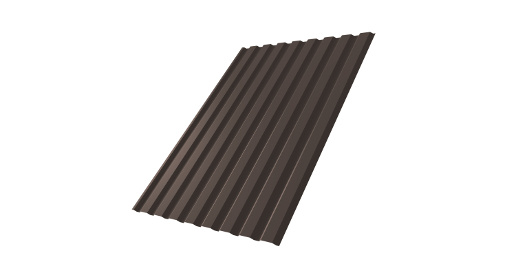 Профнастил С20А 0,5 Satin Мatt RR 32 темно-коричневый