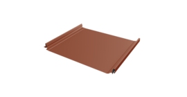 Кликфальц Pro Grand Line 0,5 Satin с пленкой на замках RAL 8004 терракота