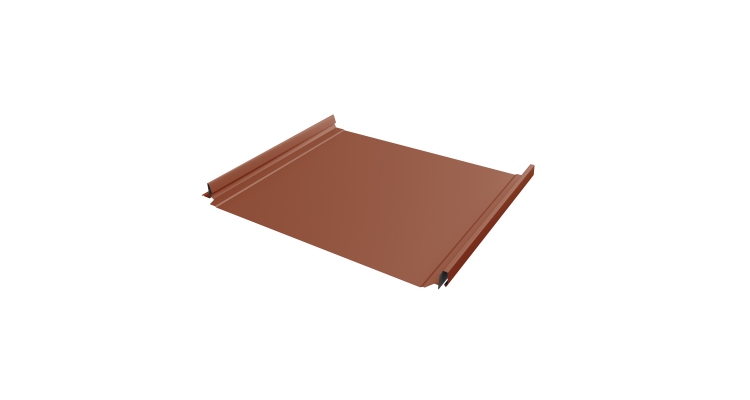 Кликфальц Pro Grand Line 0,45 PE с пленкой на замках RAL 8004 терракота