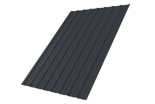 Профнастил С10A 0,5 Satin RAL 7024 мокрый асфальт