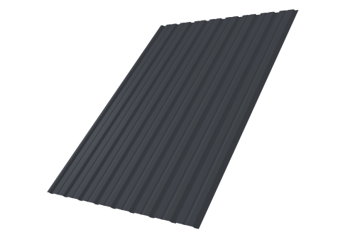 Профнастил С10B 0.45 PE-Double с пленкой RAL 7024 мокрый асфальт