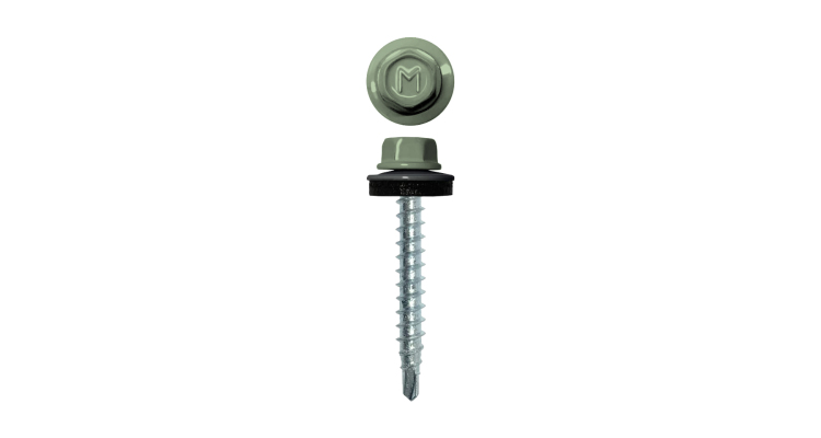 Саморез кровельный Daxmer 4,8х35 RAL 6019 (250) сверло №1