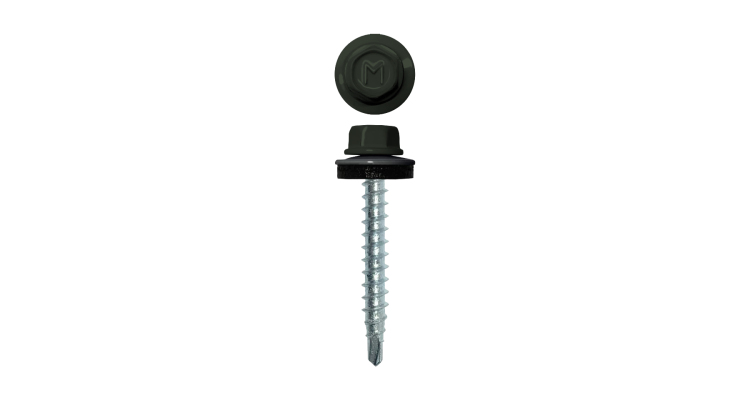 Саморез кровельный Daxmer 4,8х35 RAL 6020 (250) сверло №1