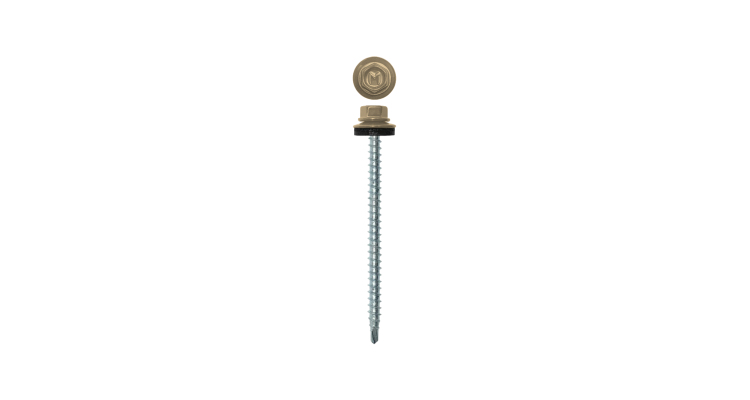 Саморез кровельный Daxmer 4,8х70 RAL 1014 (100) сверло №1