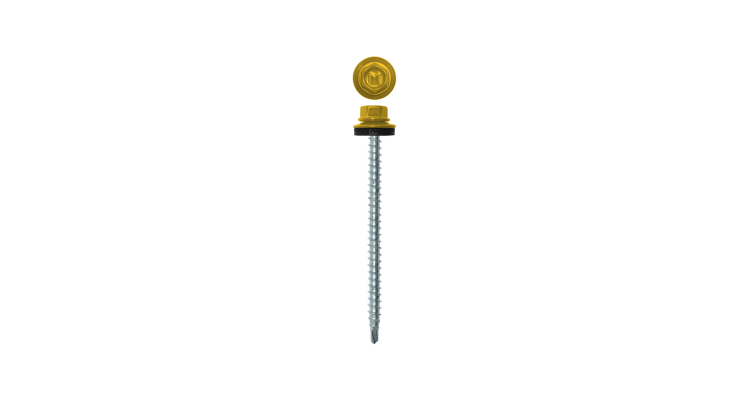 Саморез кровельный Daxmer 4,8х70 RAL 1018 (100) сверло №1