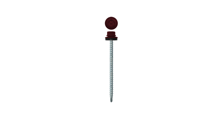 Саморез кровельный Daxmer 4,8х70 RAL 3005 (100) сверло №1
