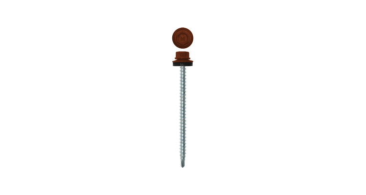 Саморез кровельный Daxmer 4,8х70 RAL 3009 (100) сверло №1