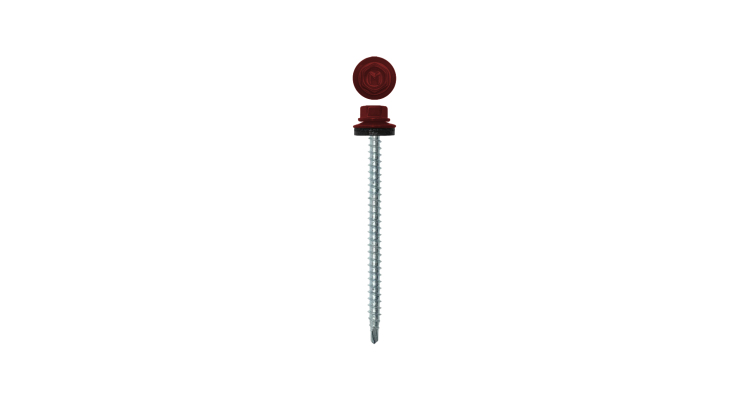 Саморез кровельный Daxmer 4,8х70 RAL 3011 (100) сверло №1
