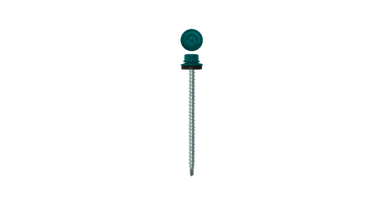 Саморез кровельный Daxmer 4,8х70 RAL 5021 (100) сверло №1