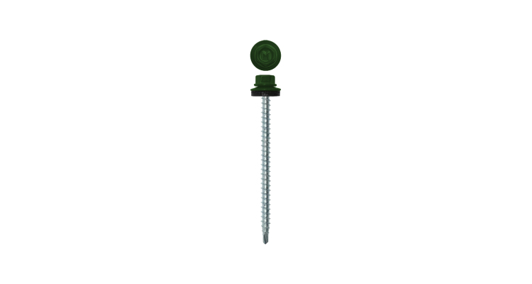 Саморез кровельный Daxmer 4,8х70 RAL 6002 (100) сверло №1