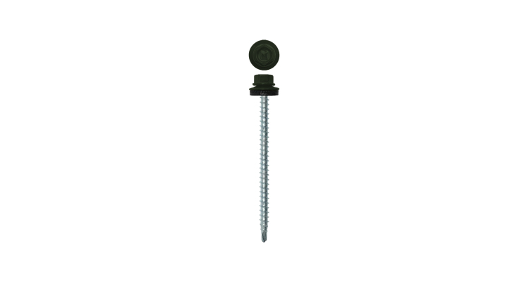 Саморез кровельный Daxmer 4,8х70 RAL 6020 (100) сверло №1