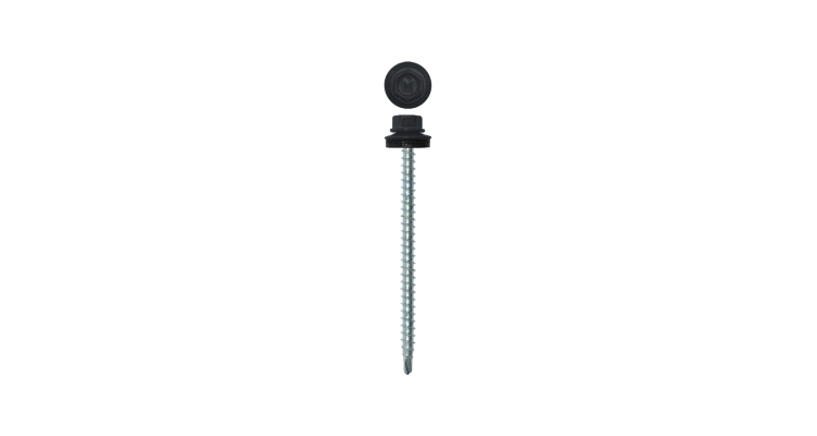 Саморез кровельный Daxmer 4,8х70 RAL 7024 (100) сверло №1