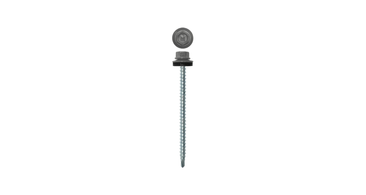 Саморез кровельный Daxmer 4,8х70 RAL 9006 (100) сверло №1