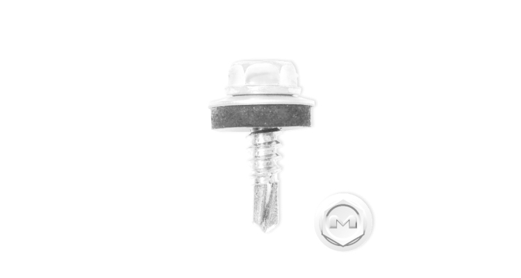 Саморез по металлу Daxmer 5,5х19 RAL 9003 (250) сверло №3