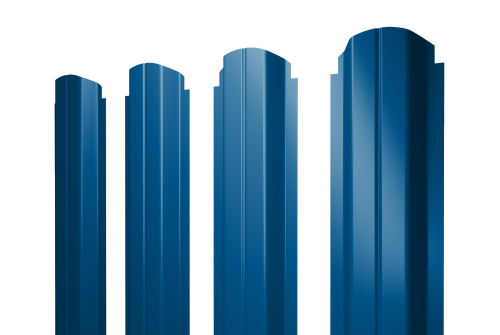 Штакетник П-образный А фигурный 0,4 PE RAL 5005 сигнальный синий